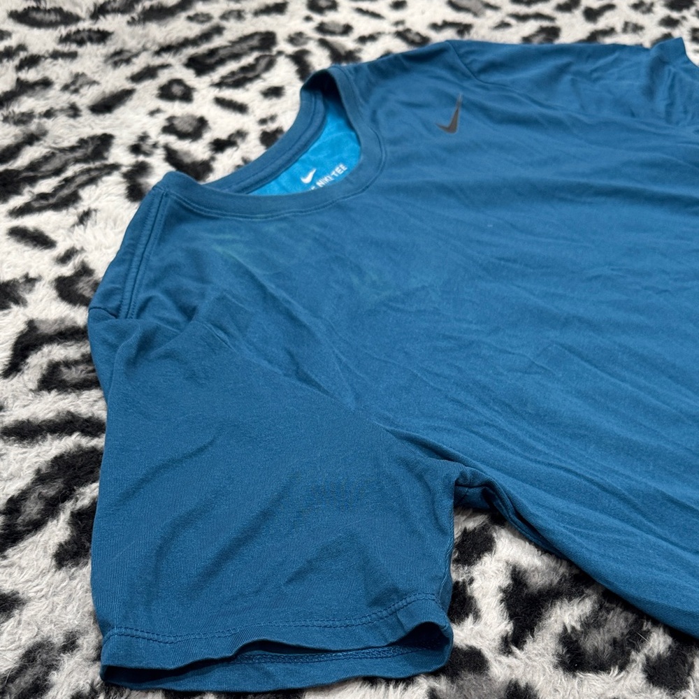 Nike Men's Teal Dri-FIT Short Sleeve Tee - Picture 3 of 6